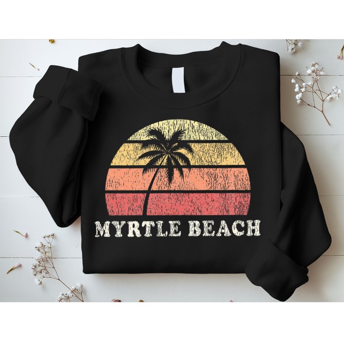 Myrtle Beach Sc Vintage 70s Retro Throwback Design Sweatshirt