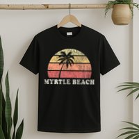 Myrtle Beach Sc Vintage 70s Retro Throwback Design T-Shirt