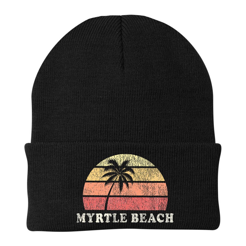 Myrtle Beach Sc Vintage 70s Retro Throwback Design Beanie