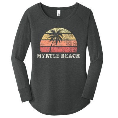 Myrtle Beach Sc Vintage 70s Retro Throwback Design Women's Perfect Tri Tunic Long Sleeve Shirt