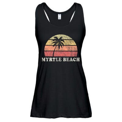 Myrtle Beach Sc Vintage 70s Retro Throwback Design Ladies Essential Flowy Tank