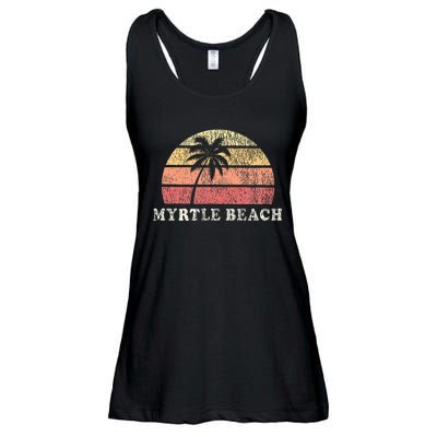 Myrtle Beach Sc Vintage 70s Retro Throwback Design Ladies Essential Flowy Tank