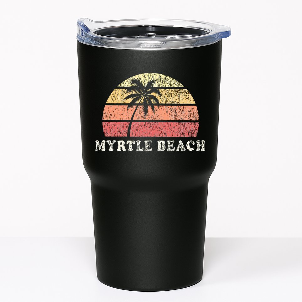Myrtle Beach Sc Vintage 70s Retro Throwback Design Tumbler