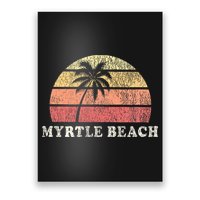 Myrtle Beach Sc Vintage 70s Retro Throwback Design Poster