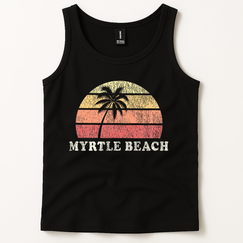 Myrtle Beach Sc Vintage 70s Retro Throwback Design Tank Top