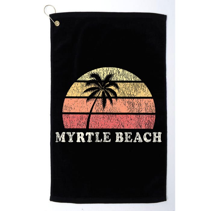 Myrtle Beach Sc Vintage 70s Retro Throwback Design Golf Towel