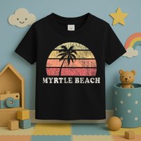 Myrtle Beach Sc Vintage 70s Retro Throwback Design Toddler T-Shirt