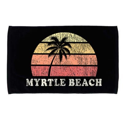 Myrtle Beach Sc Vintage 70s Retro Throwback Design Microfiber Hand Towel