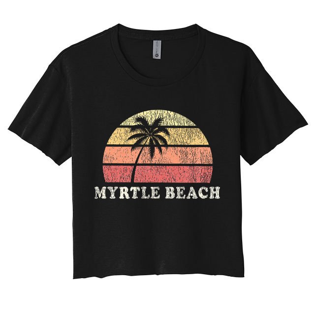 Myrtle Beach Sc Vintage 70s Retro Throwback Design Crop Top