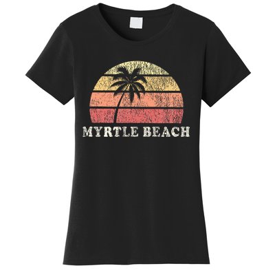 Myrtle Beach Sc Vintage 70s Retro Throwback Design Women's T-Shirt