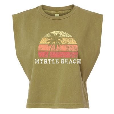 Myrtle Beach Sc Vintage 70s Retro Throwback Design Garment-Dyed Women's Muscle Tee