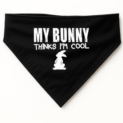 My Bunny Thinks IM Cool Rabbit USA-Made Doggie Bandana