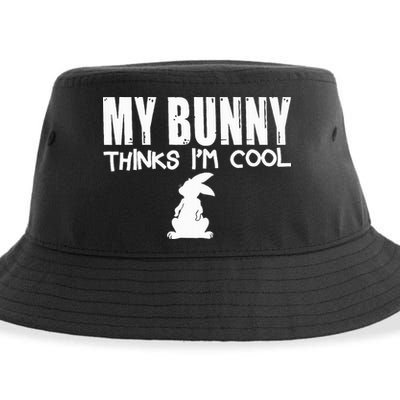 My Bunny Thinks IM Cool Rabbit Sustainable Bucket Hat