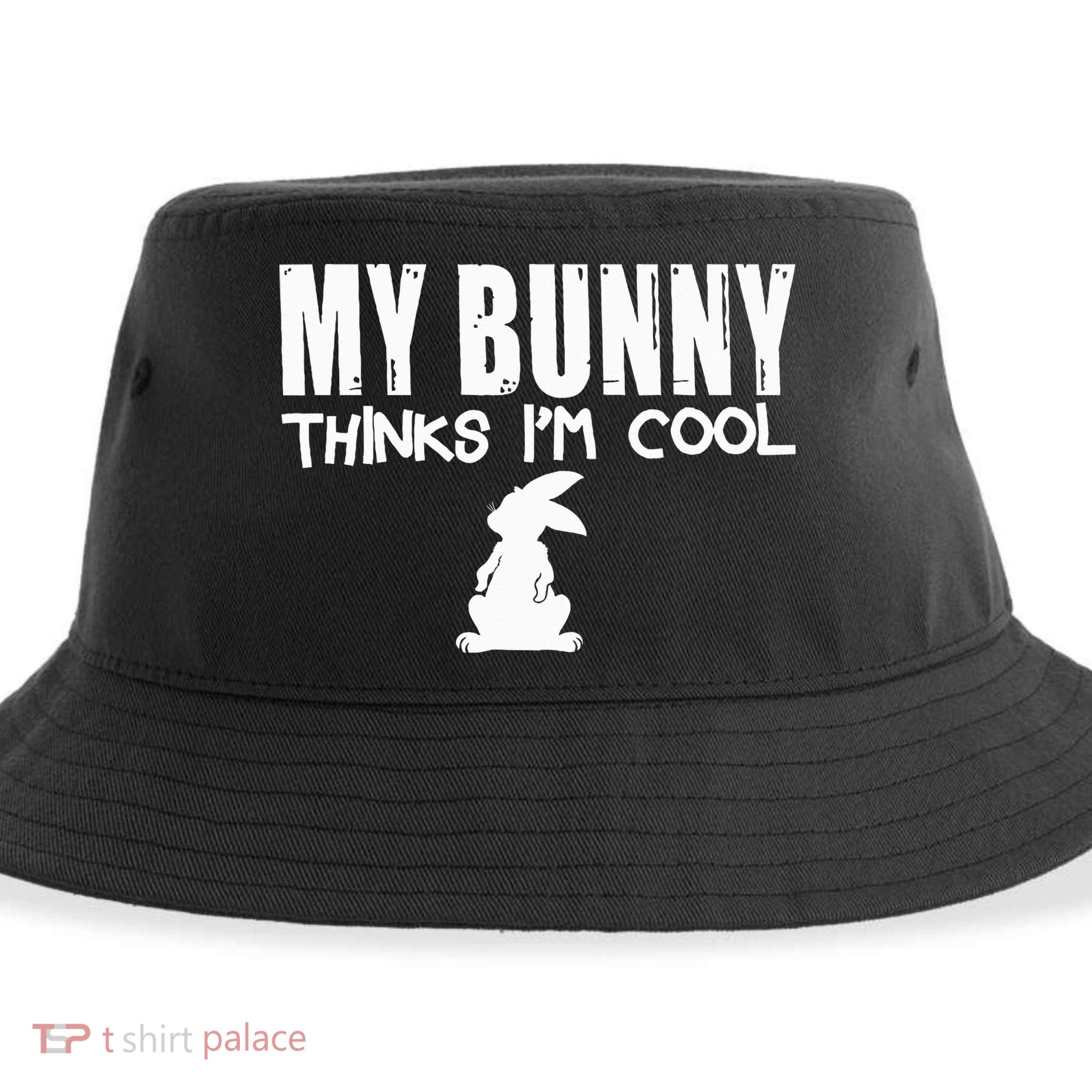 My Bunny Thinks IM Cool Rabbit Sustainable Bucket Hat