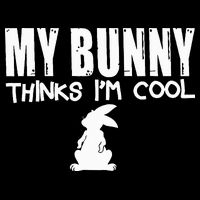 My Bunny Thinks IM Cool Rabbit Drawstring Bag