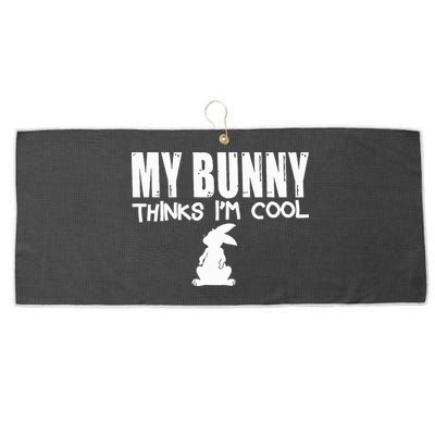 My Bunny Thinks IM Cool Rabbit Large Microfiber Waffle Golf Towel