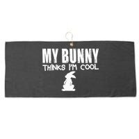 My Bunny Thinks IM Cool Rabbit Large Microfiber Waffle Golf Towel