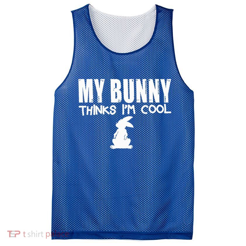 My Bunny Thinks IM Cool Rabbit Mesh Reversible Basketball Jersey Tank