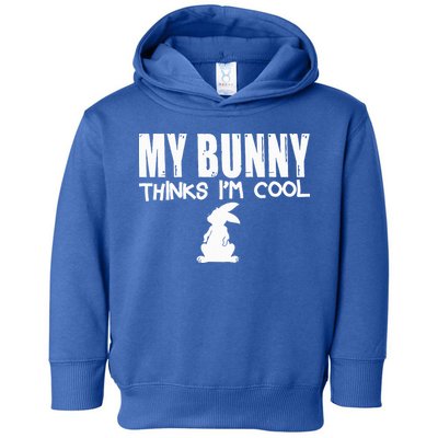 My Bunny Thinks IM Cool Rabbit Toddler Hoodie