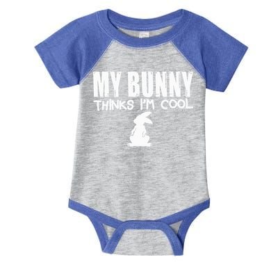 My Bunny Thinks IM Cool Rabbit Infant Baby Jersey Bodysuit