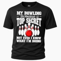 My Bowling Technique Is Top Secret Funny Bowling Bowler Performance Shirt