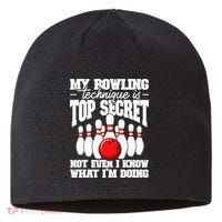 My Bowling Technique Is Top Secret Funny Bowling Bowler Sustainable Beanie