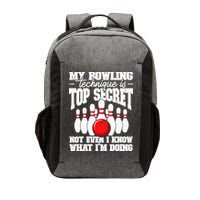 My Bowling Technique Is Top Secret Funny Bowling Bowler Vector Backpack