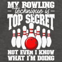My Bowling Technique Is Top Secret Funny Bowling Bowler Vector Backpack