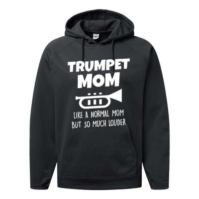 Marching Band Trumpet Mom Funny Performance Fleece Hoodie