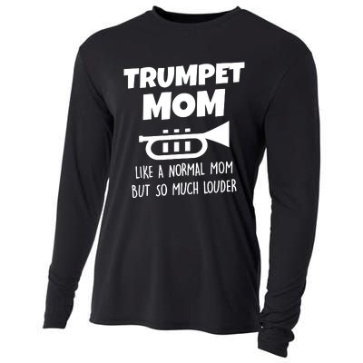 Marching Band Trumpet Mom Funny Cooling Performance Long Sleeve Crew