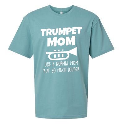 Marching Band Trumpet Mom Funny Sueded Cloud Jersey T-Shirt