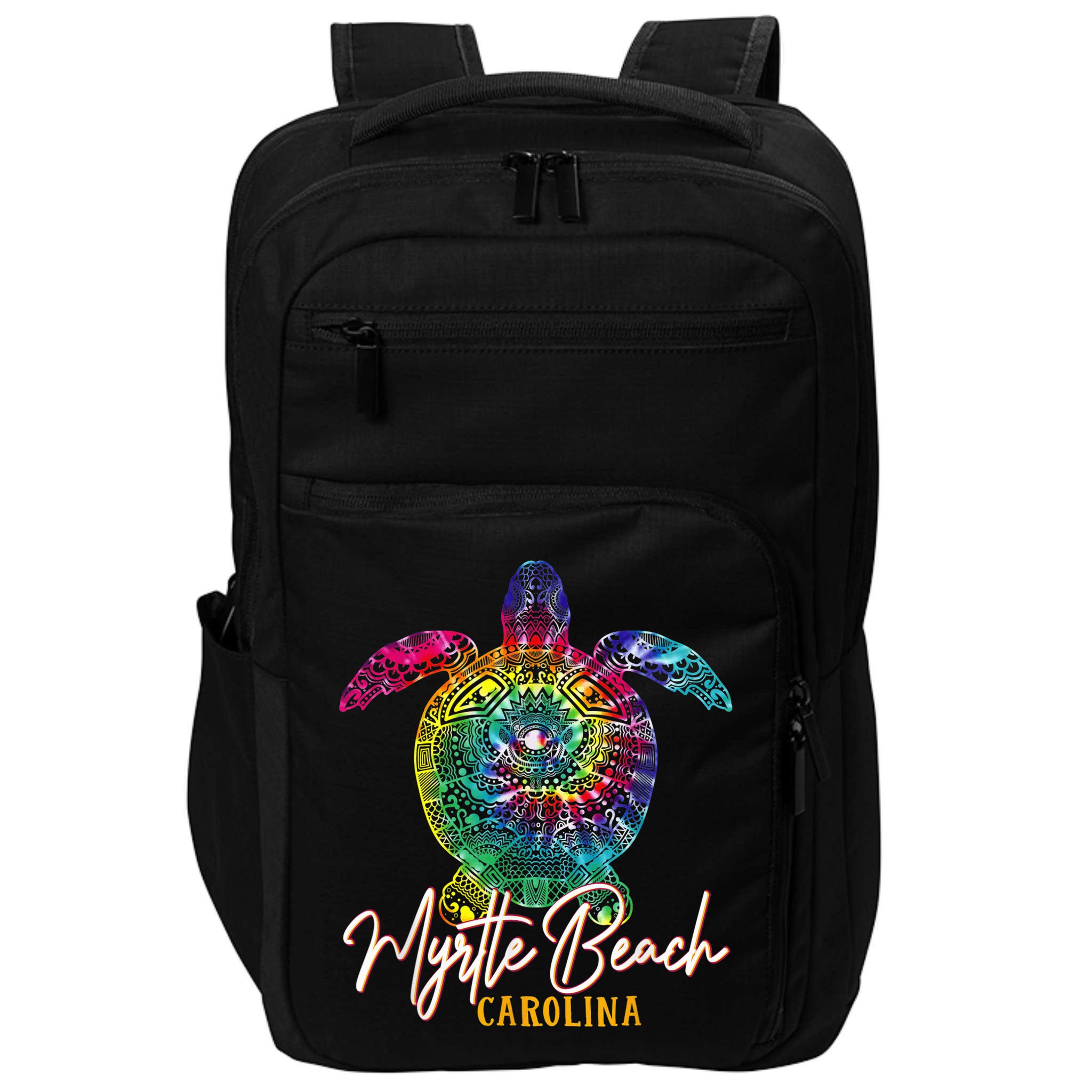 Myrtle Beach Tie Dye Sea Turtle Carolina Family Vacation Impact Tech Backpack