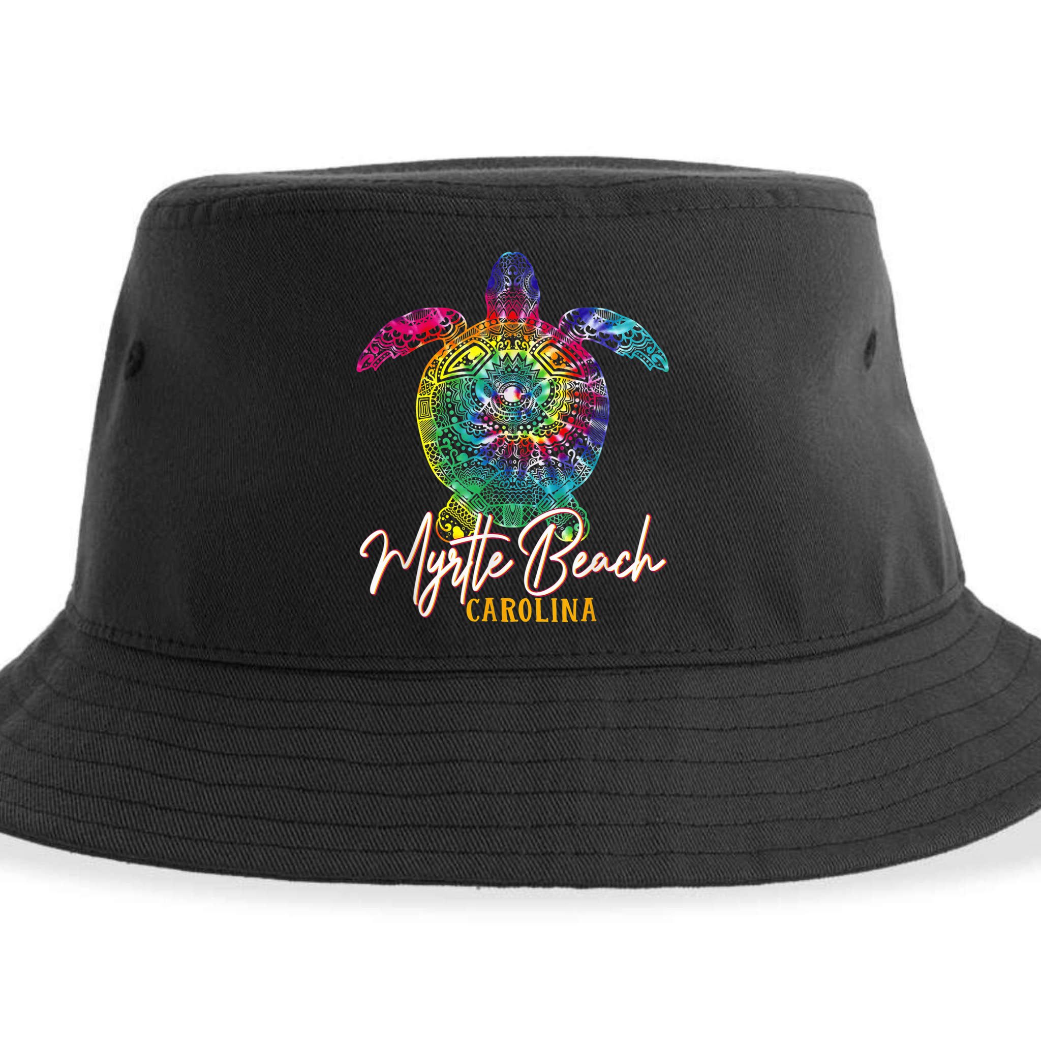 Myrtle Beach Tie Dye Sea Turtle Carolina Family Vacation Sustainable Bucket Hat