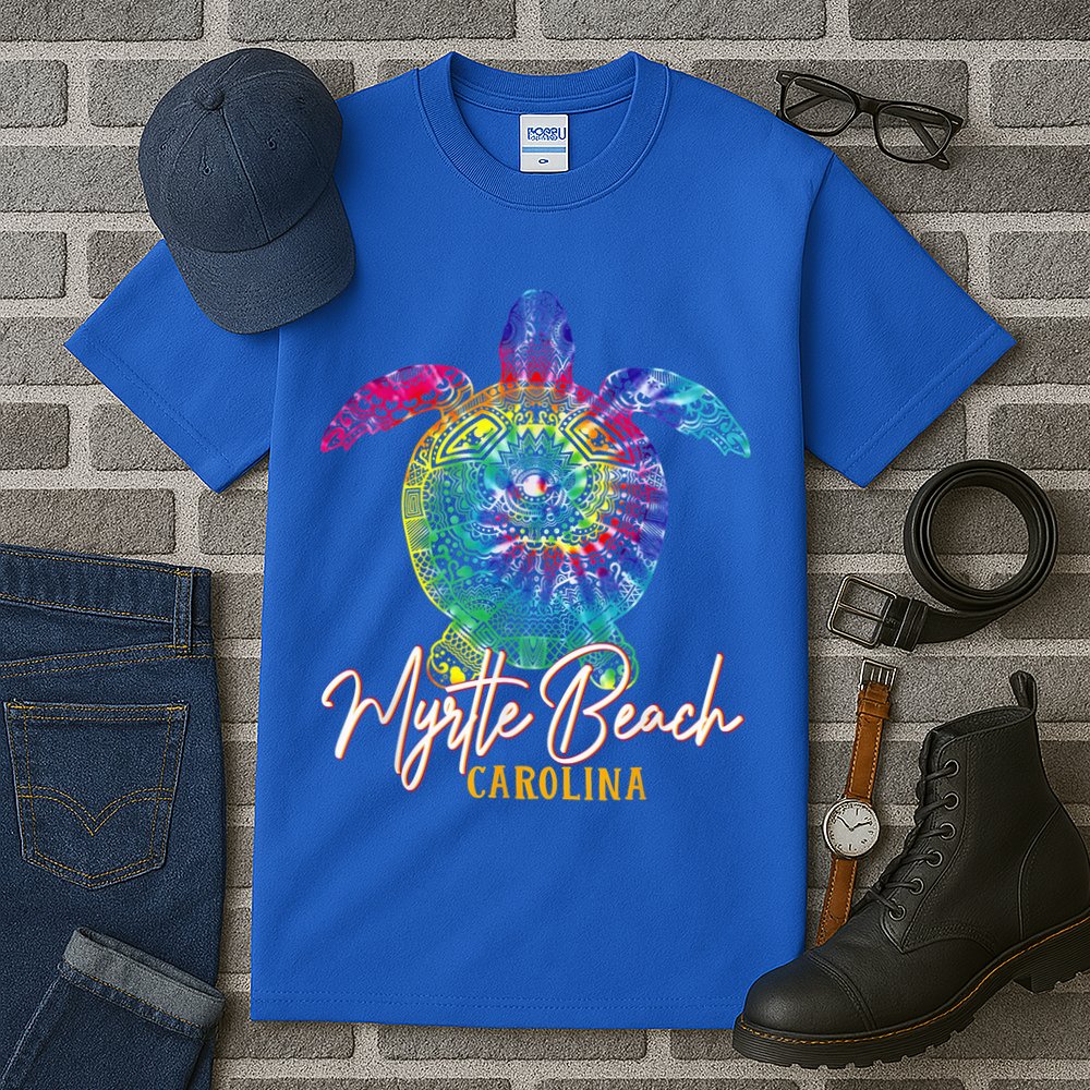 Myrtle Beach Tie Dye Sea Turtle Carolina Family Vacation Tall T-Shirt