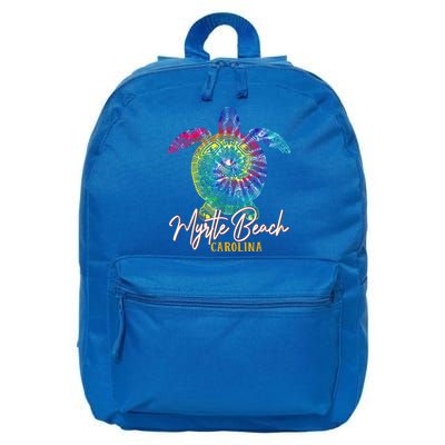Myrtle Beach Tie Dye Sea Turtle Carolina Family Vacation 16 in Basic Backpack