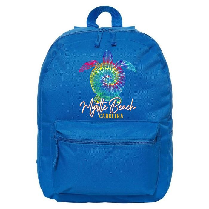Myrtle Beach Tie Dye Sea Turtle Carolina Family Vacation 16 in Basic Backpack