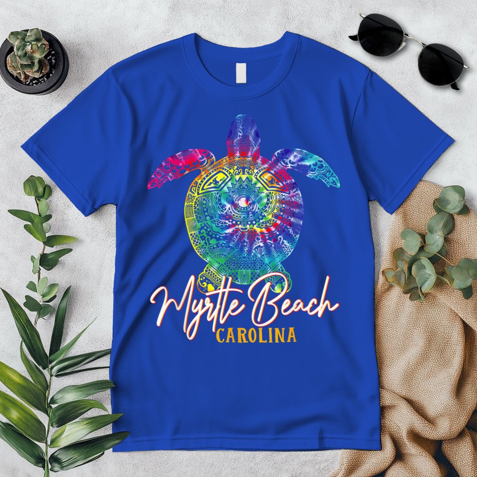Myrtle Beach Tie Dye Sea Turtle Carolina Family Vacation Premium T-Shirt