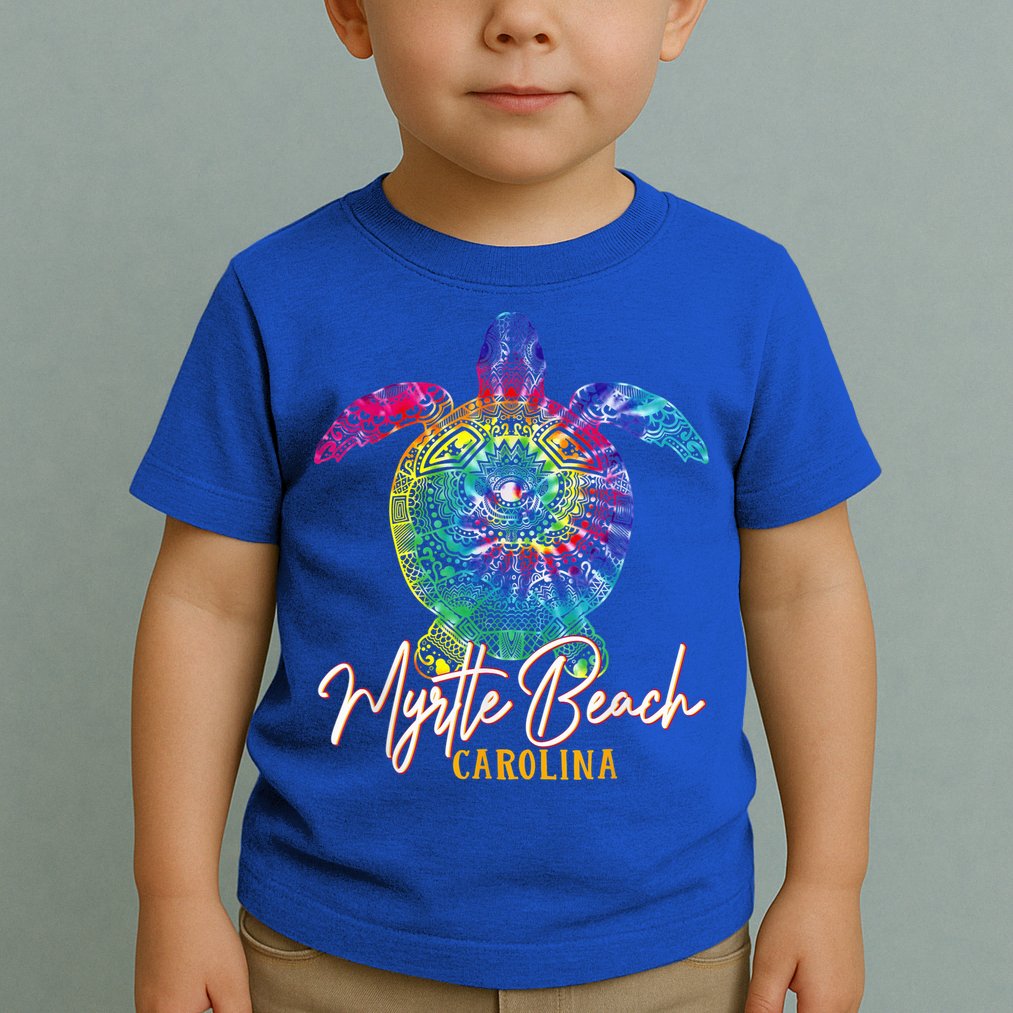 Myrtle Beach Tie Dye Sea Turtle Carolina Family Vacation Toddler T-Shirt