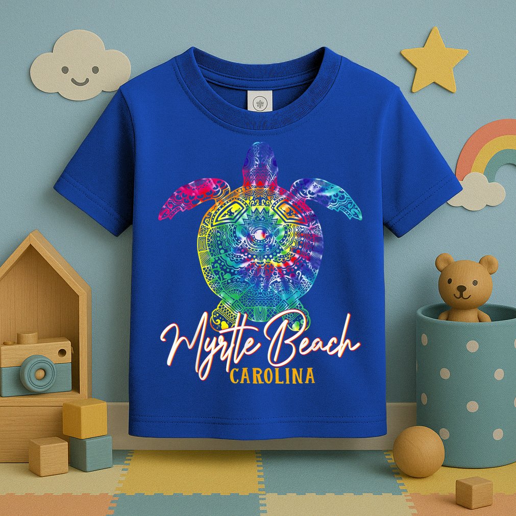 Myrtle Beach Tie Dye Sea Turtle Carolina Family Vacation Toddler T-Shirt