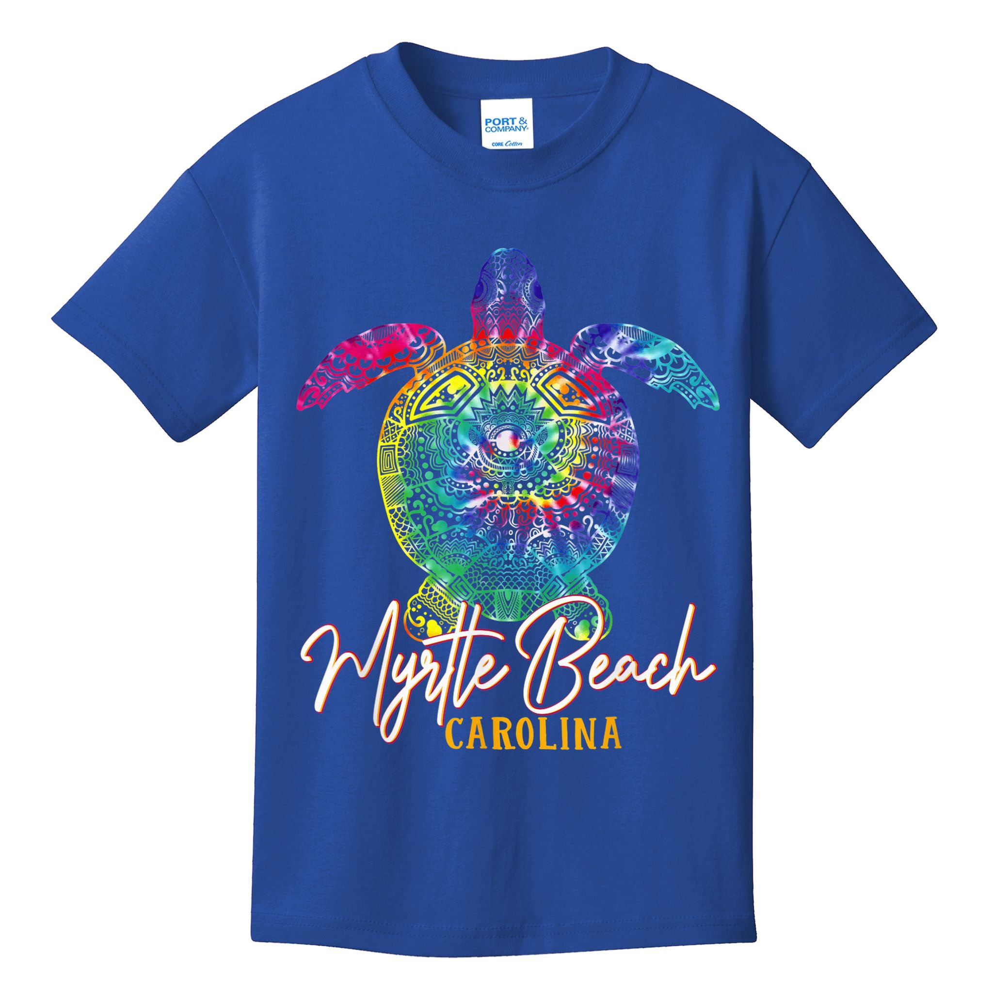 Myrtle Beach Tie Dye Sea Turtle Carolina Family Vacation Kids T-Shirt