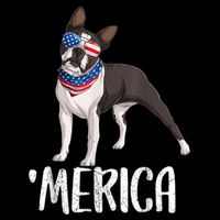 Merica Boston Terrier Dog 4th Of July American Flag Impact Tech Backpack