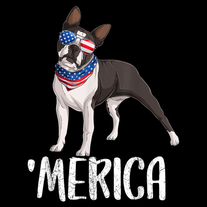 Merica Boston Terrier Dog 4th Of July American Flag Impact Tech Backpack