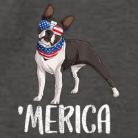Merica Boston Terrier Dog 4th Of July American Flag Vector Backpack