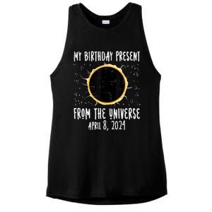 My Birthday Total Solar Eclipse 2024 April 8 Ladies PosiCharge Tri-Blend Wicking Tank