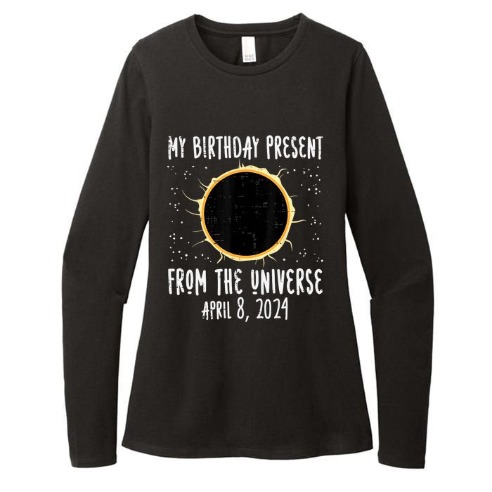 My Birthday Total Solar Eclipse 2024 April 8 Womens CVC Long Sleeve Shirt