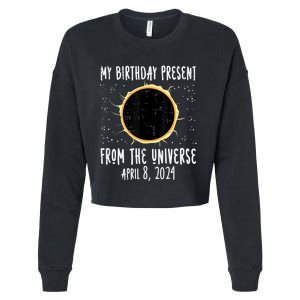 My Birthday Total Solar Eclipse 2024 April 8 Cropped Pullover Crew