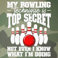 My Bowling Technique Is Top Secret Funny Bowling Bowler Legacy Tie Dye Trucker Hat