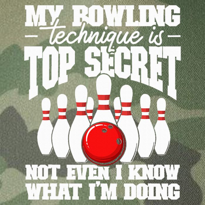 My Bowling Technique Is Top Secret Funny Bowling Bowler Legacy Tie Dye Trucker Hat