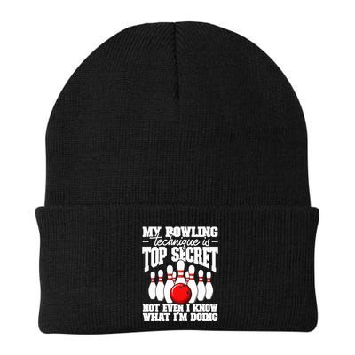 My Bowling Technique Is Top Secret Funny Bowling Bowler Beanie