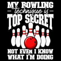 My Bowling Technique Is Top Secret Funny Bowling Bowler 16 in Basic Backpack